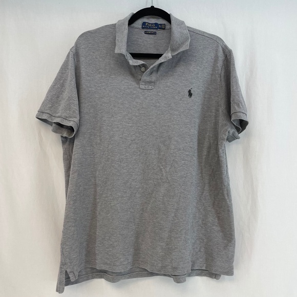 Polo Ralph Lauren Custom Slim Fit Gray Polo Men’s Extra Large (XL) - Picture 1 of 11